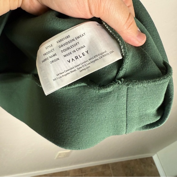Varley Davidson Sweat Half Zip Sweatshirt M Cila Green VAR01080 - Picture 13 of 15